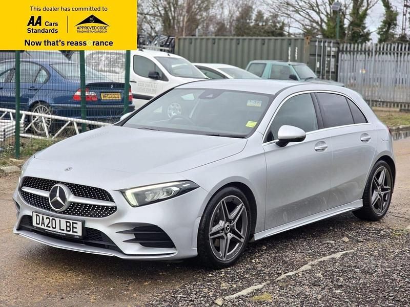 Used Mercedes A200 AMG line 163 HP (119 kW) 2020 Silver Hatchback