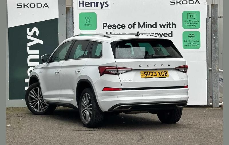 Used Skoda Kodiaq LAURIN & KLEMENT 196 HP (144 kW) 2023 Moon white metallic SUV