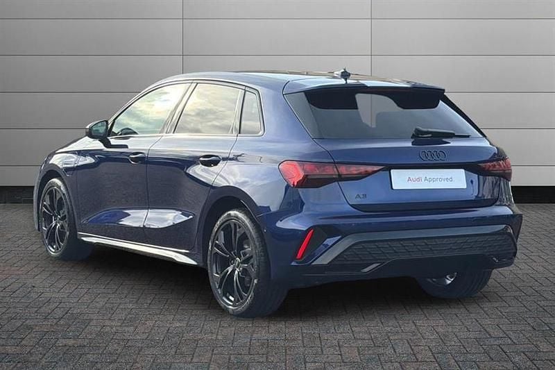 New Audi A3 e-tron Black Edition 204 HP (150 kW) 2025 Navarra blue Hatchback