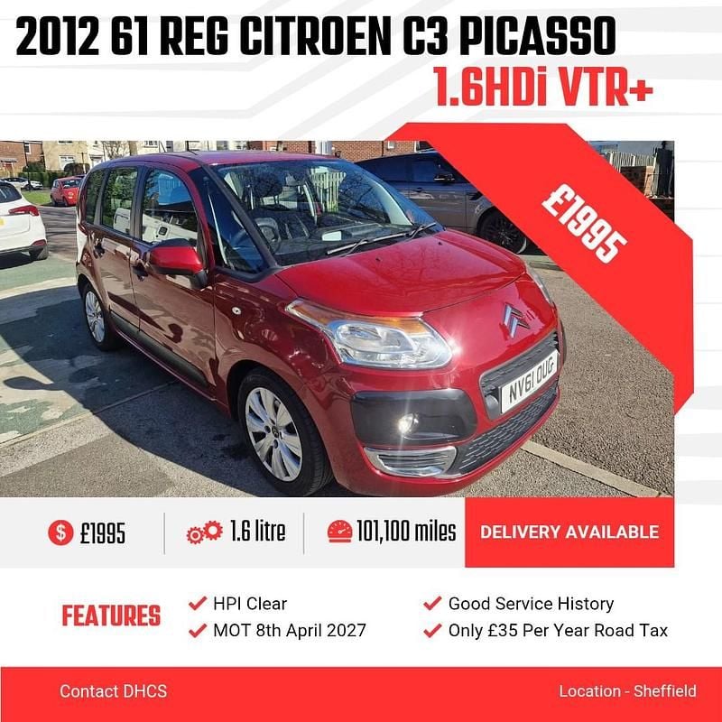 Used Citroën C3 Picasso VTR Sport 2012 Red MPV