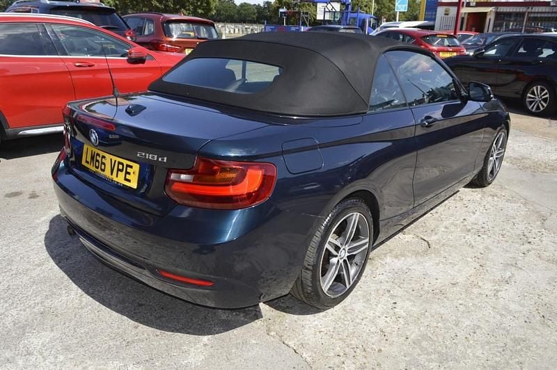 Used BMW 218 Sport Line 2016 Blue Cabriolet