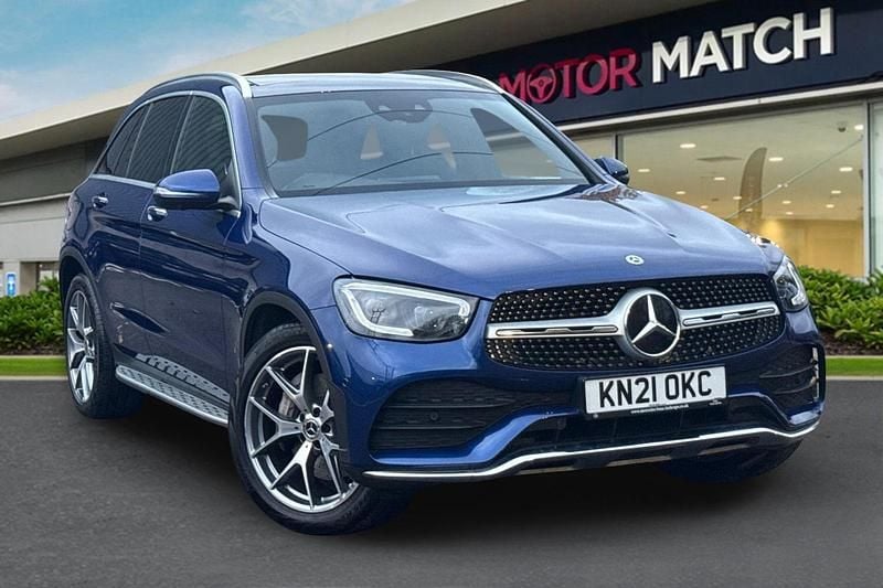 Blue Used 2021 Mercedes GLC300 AMG Line Premium SUV | £32,780 (Fair price) - Image 1/4