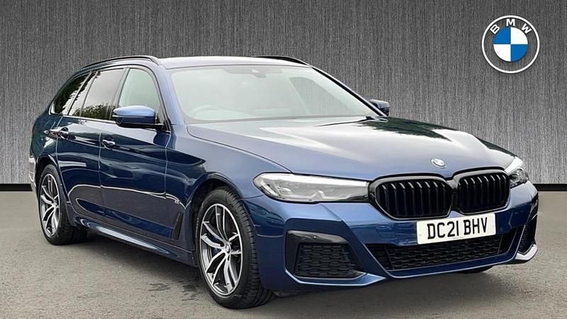 Blue Used 2021 BMW 530e M Sport Estate | £26,999 (Fair price) - Image 1/4