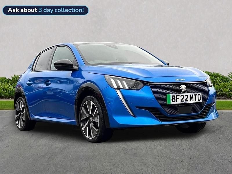 Used Peugeot e-208 Premium 100 kW (136 HP) 2022 Blue Hatchback