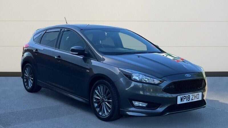 Grey Used 2018 Ford Focus ST-Line Hatchback | £9,564 (Good price) - Image 1/4