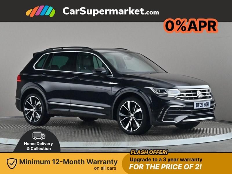 Black Used 2021 VW Tiguan R-line SUV | £30,197 - Image 1/3