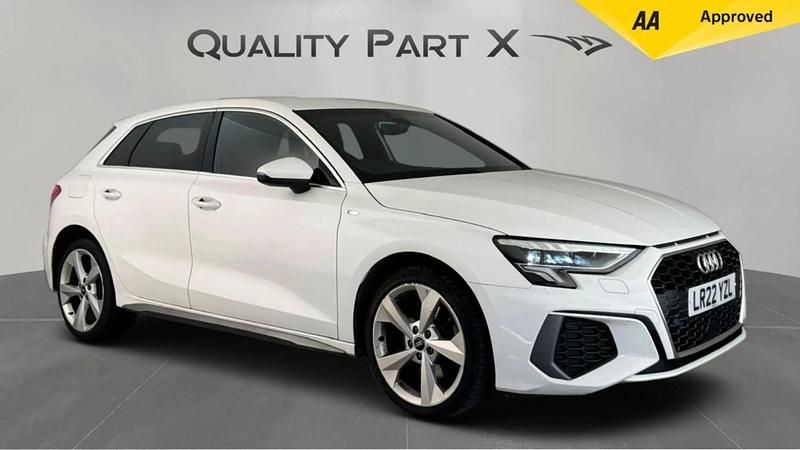 White Used 2022 Audi A3 Sportback e-tron S-Line Sedan | £16,900 (Fair price) - Image 1/4