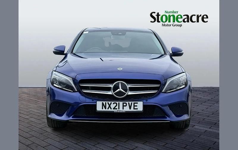 Used Mercedes C200 180 HP (132 kW) 2021 Blue Sedan