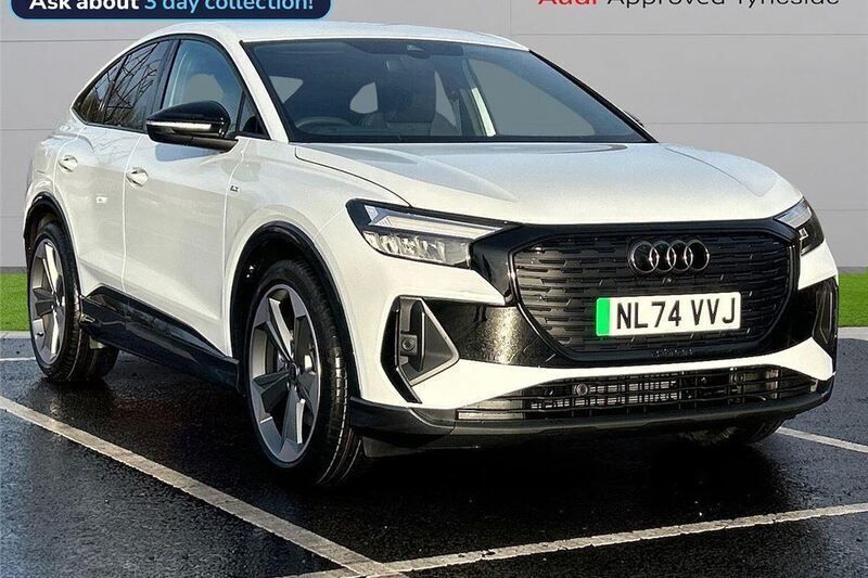 White Used 2025 Audi Q4 Sportback e-tron Black Edition SUV | £42,292 - Image 1/3