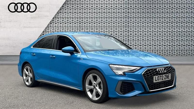 Used Audi A3 S-Line 150 HP (110 kW) 2022 Blue Sedan