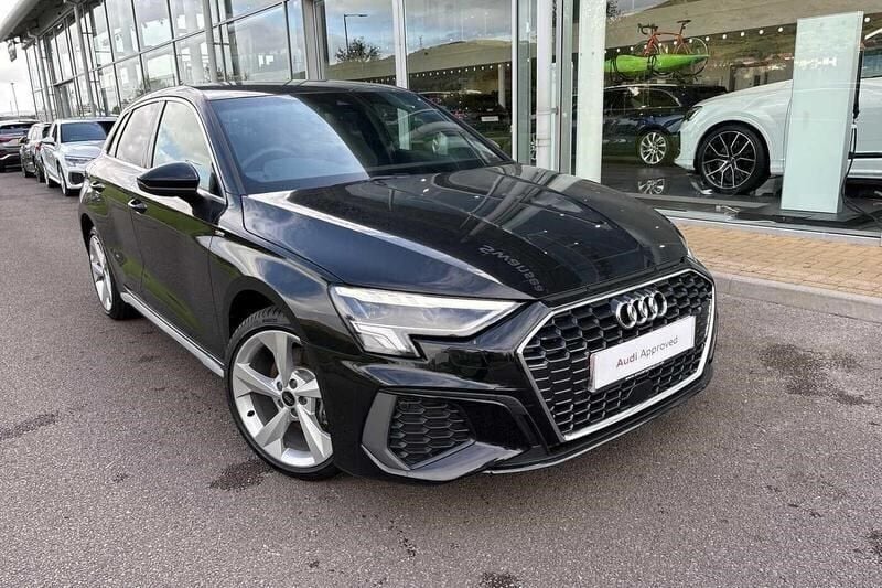 Black Used 2024 Audi A3 e-tron S-Line Hatchback | £28,491 (Fair price) - Image 1/4