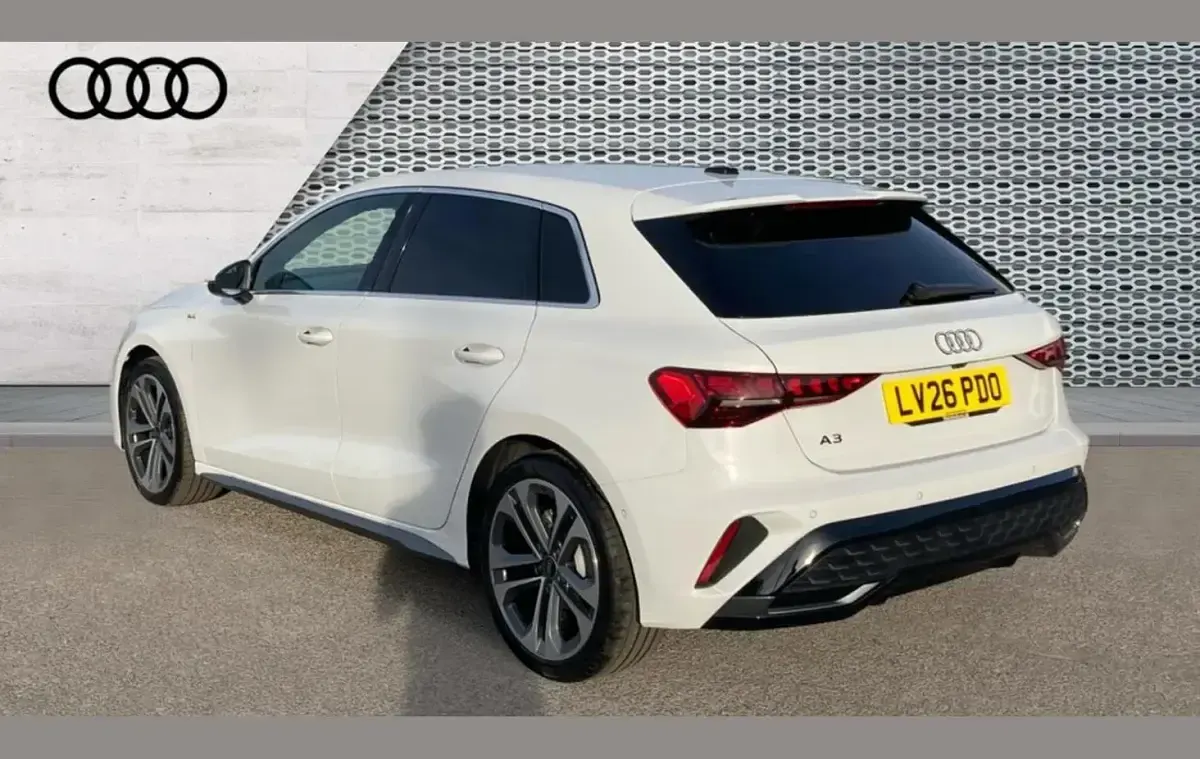 New Audi A3 S-Line 113 HP (83 kW) 2026 White Hatchback