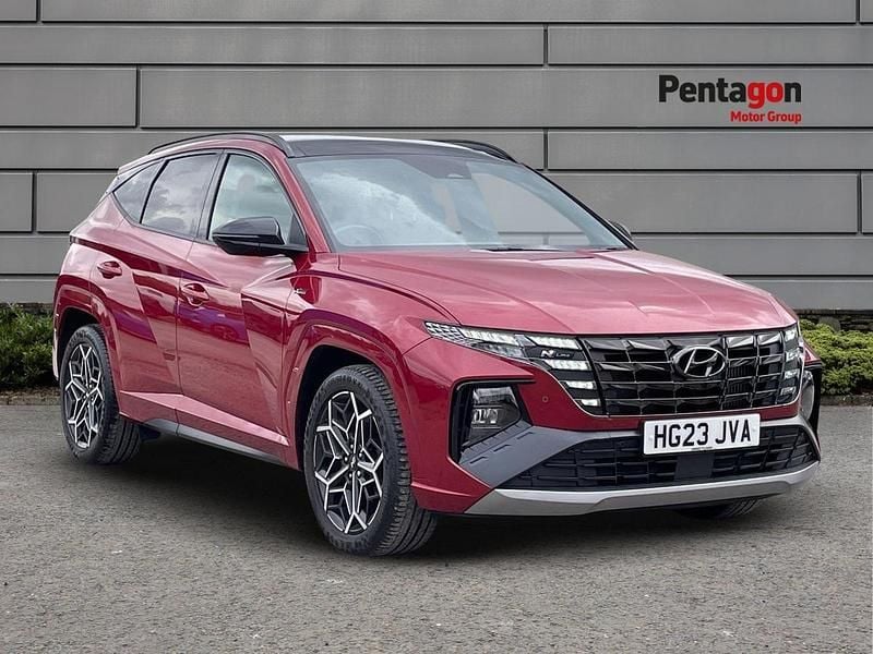 Red Used 2023 Hyundai Tucson N Line SUV | £22,769 (Fair price) - Image 1/4
