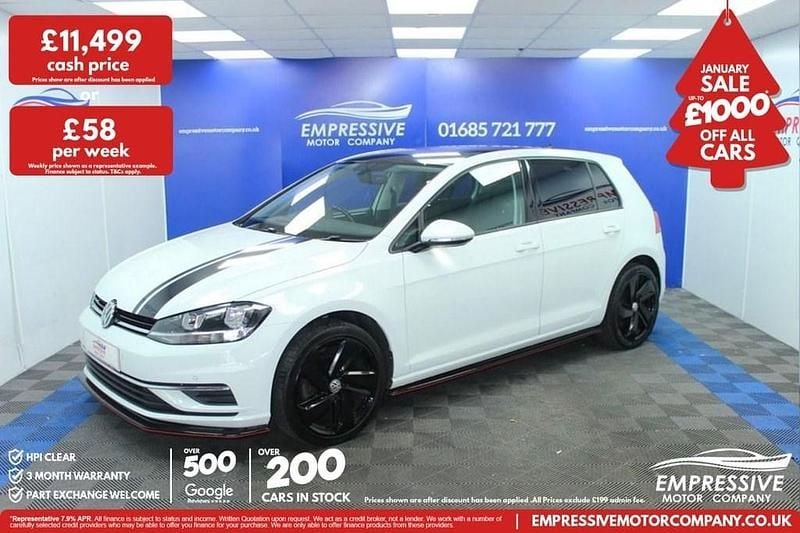White Used 2019 VW Golf VII SE Hatchback | £11,499 (Expensive) - Image 1/4