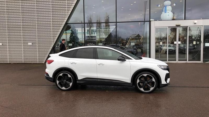 Used Audi Q4 Sportback e-tron Black Edition 82 kW (112 HP) 2024 Glacier white SUV