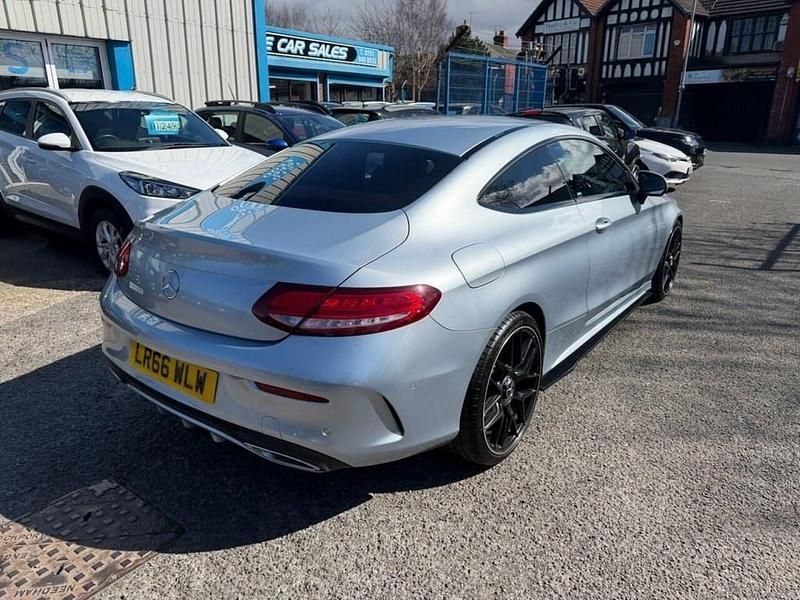 Used Mercedes C220 AMG line 170 HP (125 kW) 2016 Silver Coupe