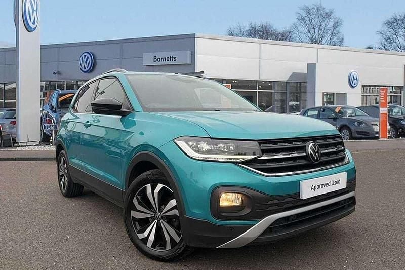 Turquoise Used 2022 VW T-Cross Black Edition SUV | £16,499 (Fair price) - Image 1/4