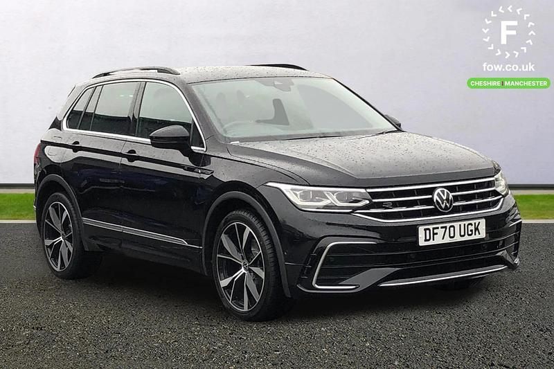 Black Used 2021 VW Tiguan R-line SUV | £21,299 (Good price) - Image 1/4