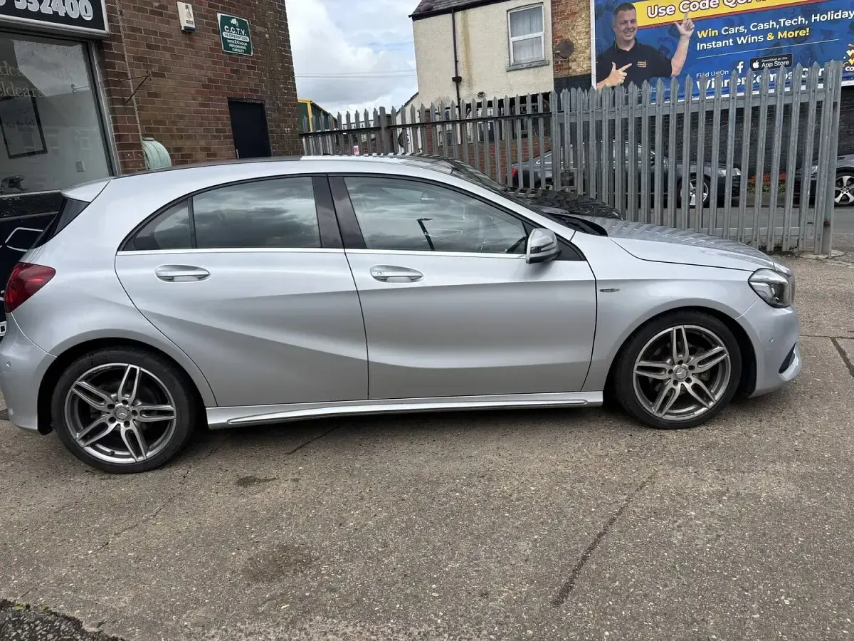 Used Mercedes A200 AMG line 136 HP (100 kW) 2015 Silver Hatchback