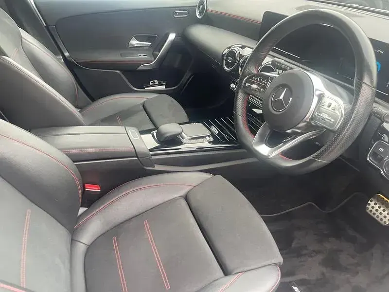 Used Mercedes A250 AMG line 215 HP (158 kW) 2021 White Hatchback