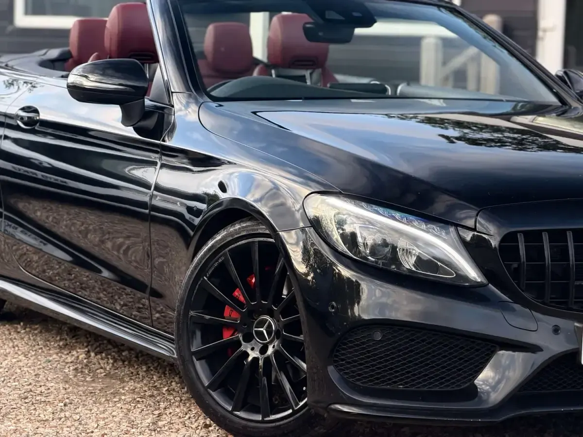Used Mercedes C220 AMG line 167 HP (122 kW) 2016 Black Cabriolet