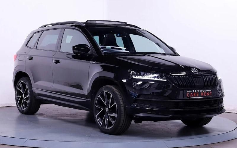 Black Used 2021 Skoda Karoq SportLine SUV | £19,245 (Fair price) - Image 1/4