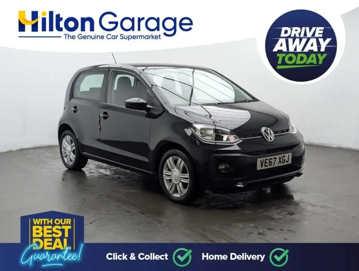 Begagnad VW up! Highline 75 HK (55 kW) 2018 Svart Halvkombi