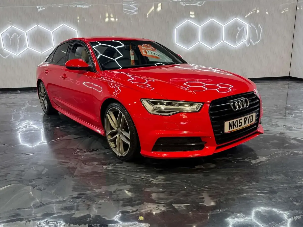 Used Audi A6 Black Edition 190 HP (139 kW) 2015 Red Sedan