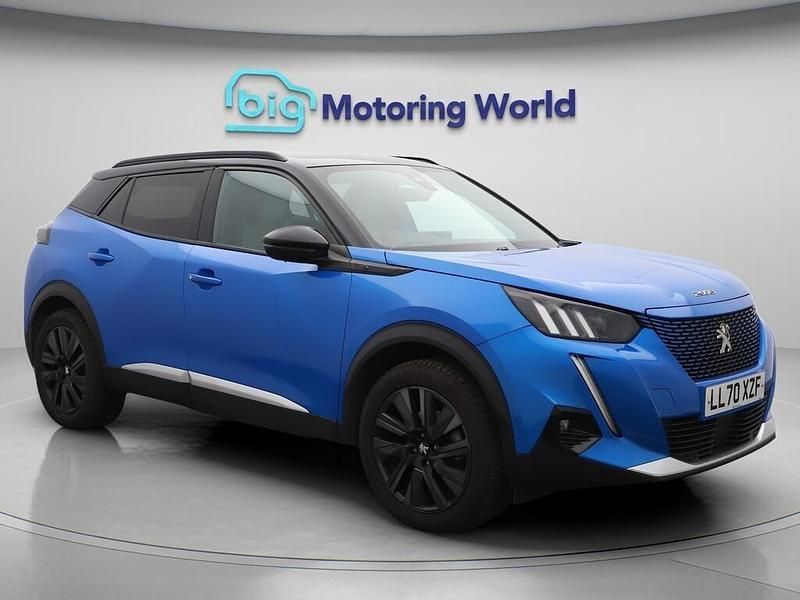 Blue Used 2021 Peugeot e-2008 GT SUV | £10,500 (Fair price) - Image 1/4