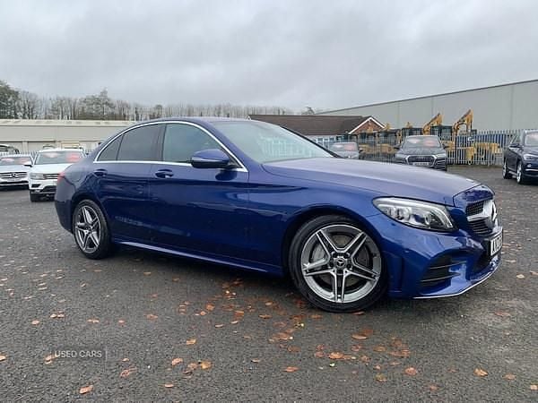 Blue Used 2021 Mercedes C300 AMG Line Premium Sedan | £22,995 (Fair price) - Image 1/4