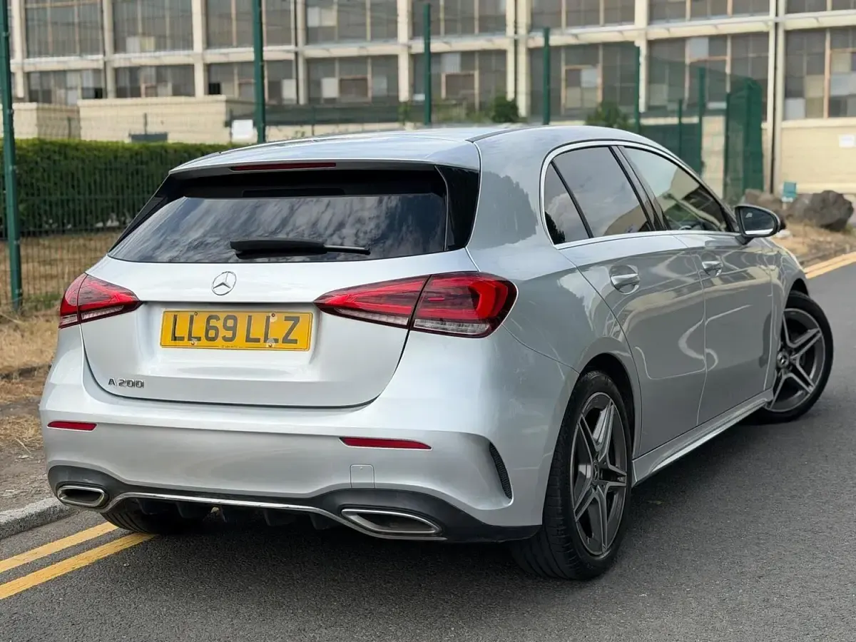 Used Mercedes A200 AMG line 163 HP (119 kW) 2019 Silver Hatchback