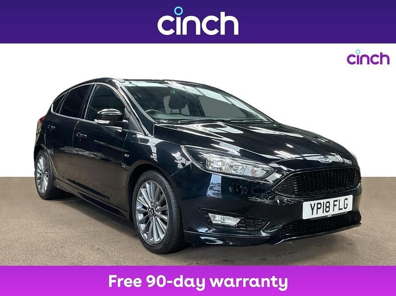 Black Used 2018 Ford Focus ST-Line Hatchback | £9,549 (Fair price) - Image 1/3