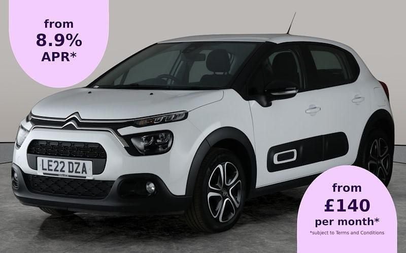 White Used 2022 Citroën C3 PureTech Hatchback | £10,763 (Good price) - Image 1/3