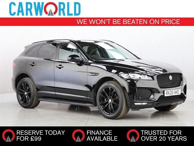 Black Used 2020 Jaguar F-Pace Chequered Flag SUV | £17,700 (Good price) - Image 1/3