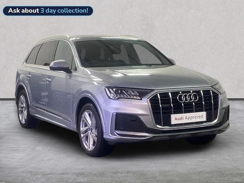 Silver Used 2021 Audi Q7 S-Line SUV | £33,558 (Fair price) - Image 1/4
