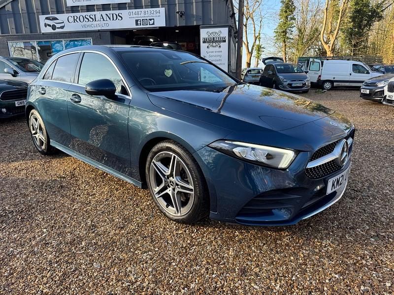 Used Mercedes A180 AMG line 116 HP (85 kW) 2021 Blue Hatchback