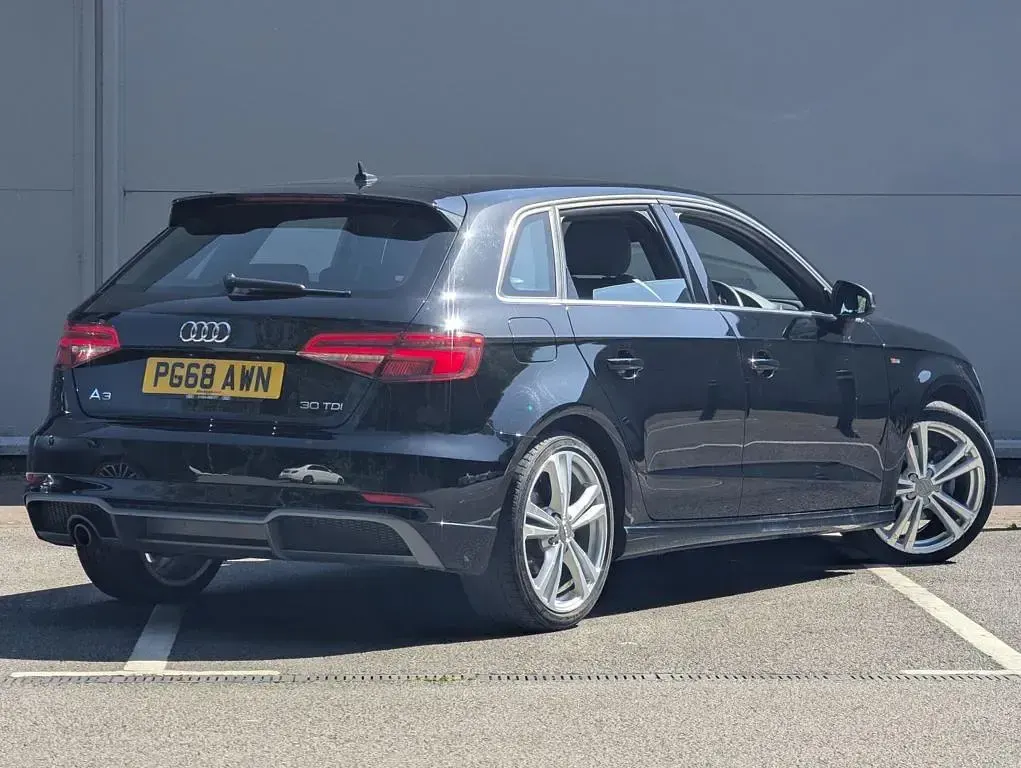 Used Audi A3 Sportback S-Line 2019 Black Hatchback