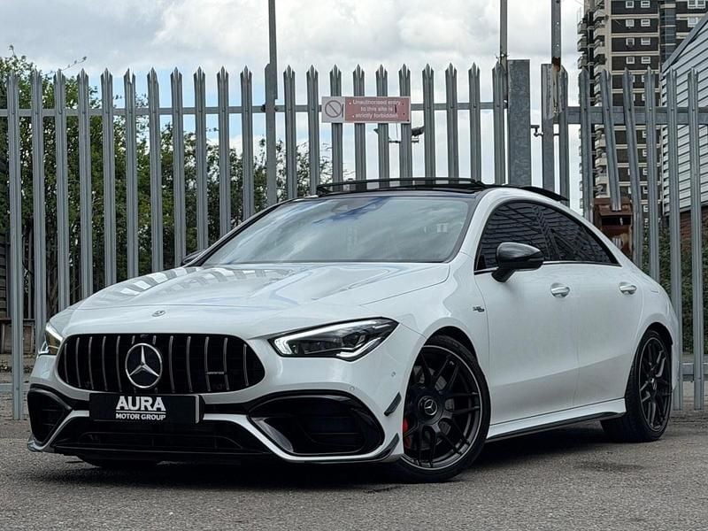 Used Mercedes CLA45 AMG AMG 421 HP (309 kW) 2021 White Coupe