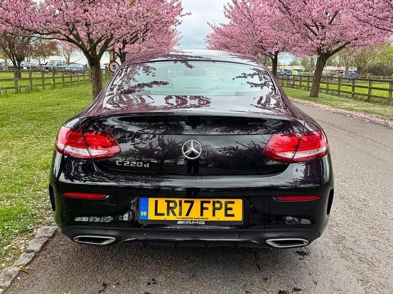 Used Mercedes C220 AMG line 170 HP (125 kW) 2017 Black Coupe