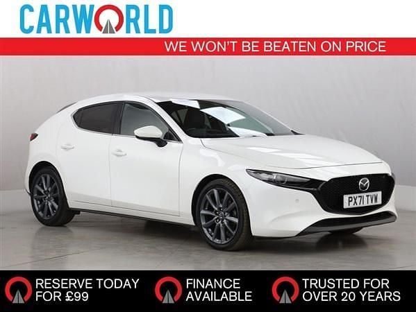 White Used 2022 Mazda 3 Inclusive Hatchback | £19,175 (Expensive) - Image 1/3