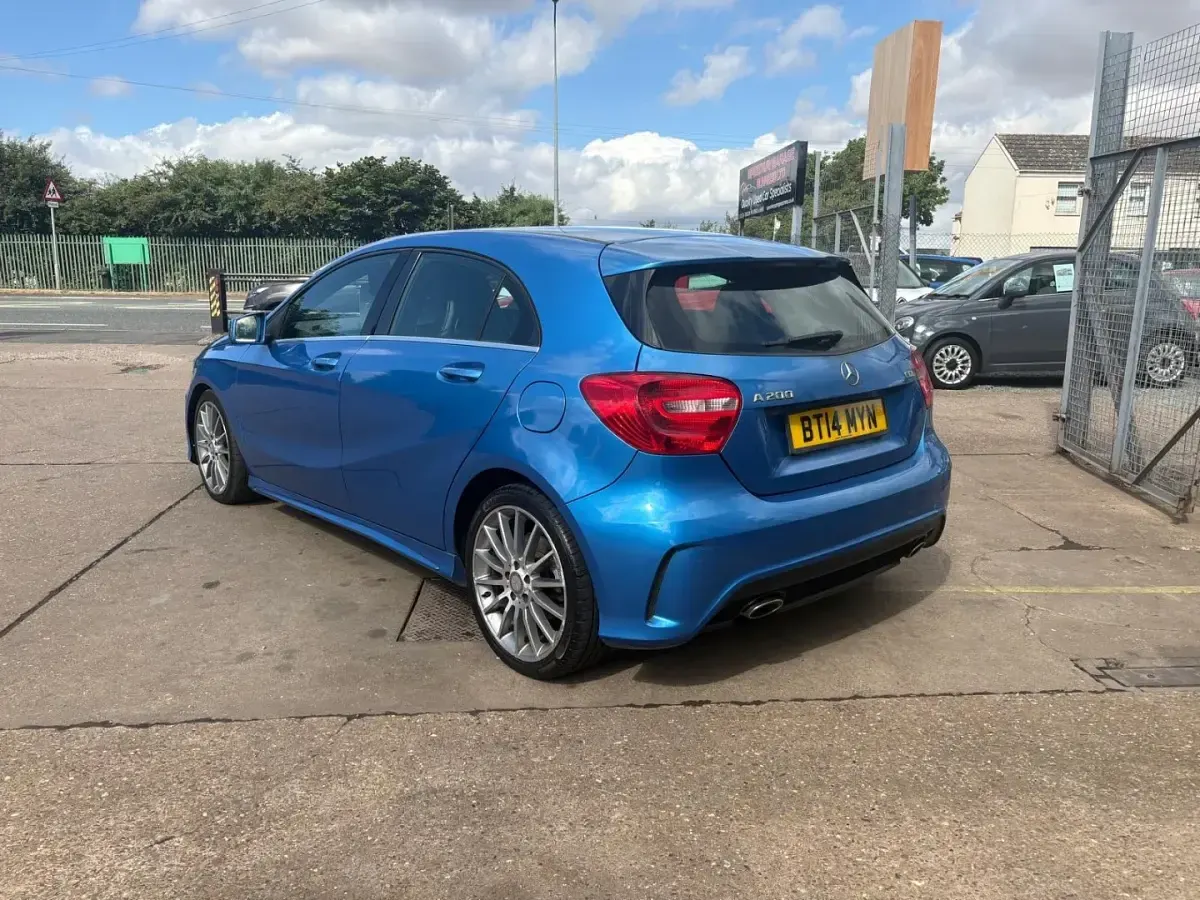 Used Mercedes A200 AMG 136 HP (100 kW) 2014 Blue Hatchback