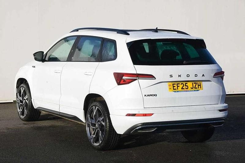 Used Skoda Karoq SportLine 150 HP (110 kW) 2025 Moon white metallic SUV
