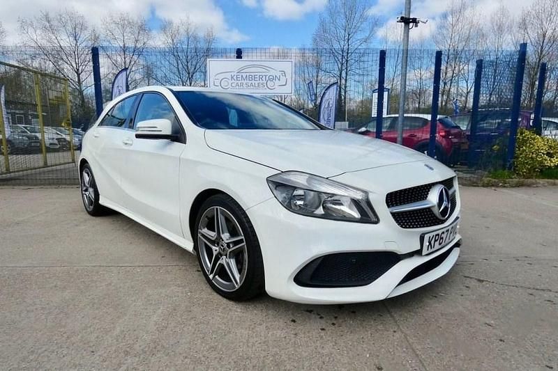 Used Mercedes A160 AMG line 102 HP (75 kW) 2017 White Hatchback