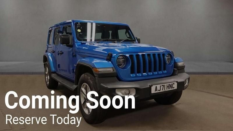 Blue Used 2022 Jeep Wrangler Sahara SUV | £33,250 (Super price) - Image 1/3