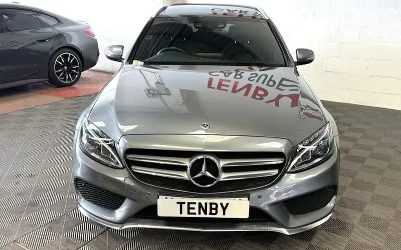 Used Mercedes C350e AMG line 294 HP (216 kW) 2017 Grey Estate