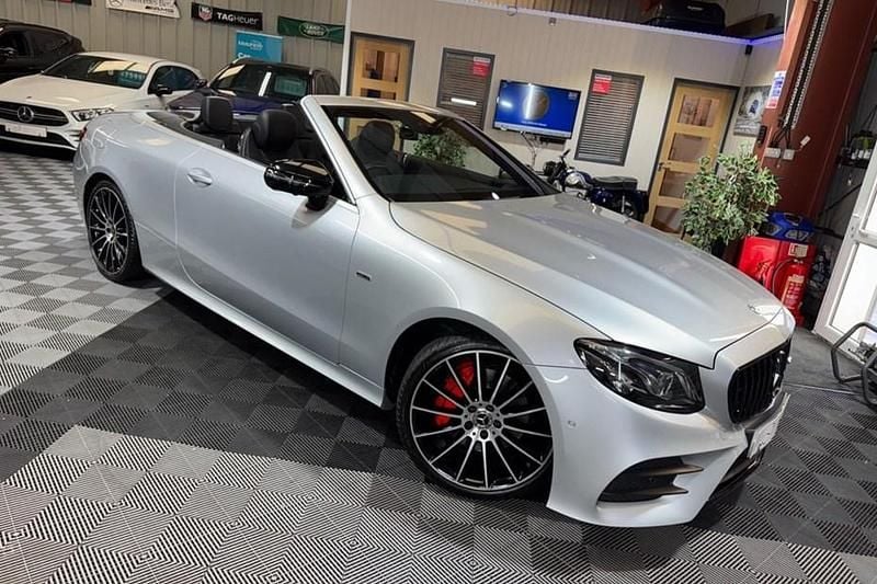 Used Mercedes E220 AMG line 2020 Silver Cabriolet