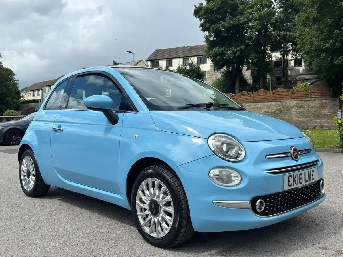 Used Fiat 500C Lounge 69 HP (50 kW) 2015 Blue Cabriolet