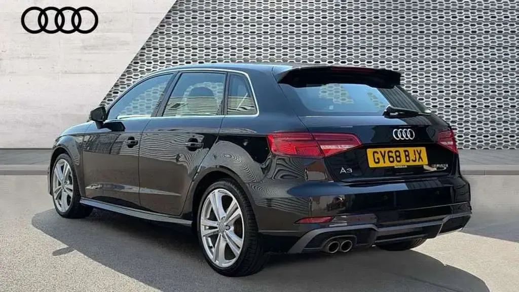Used Audi A3 S-Line 150 HP (110 kW) 2018 Black Sedan
