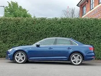 Used Audi A4 S-Line 150 HP (110 kW) 2017 Blue Sedan