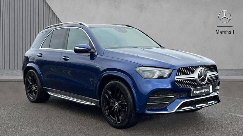 Brilliant blue metallic Used 2022 Mercedes GLE350 AMG line Estate | £42,480 (Fair price) - Image 1/4